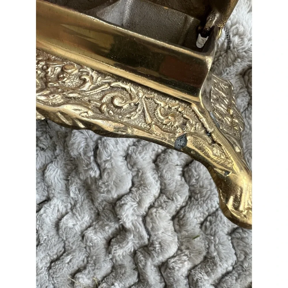1930s ANTIQUE METAL DESKTOP INKWELL INKSTAND